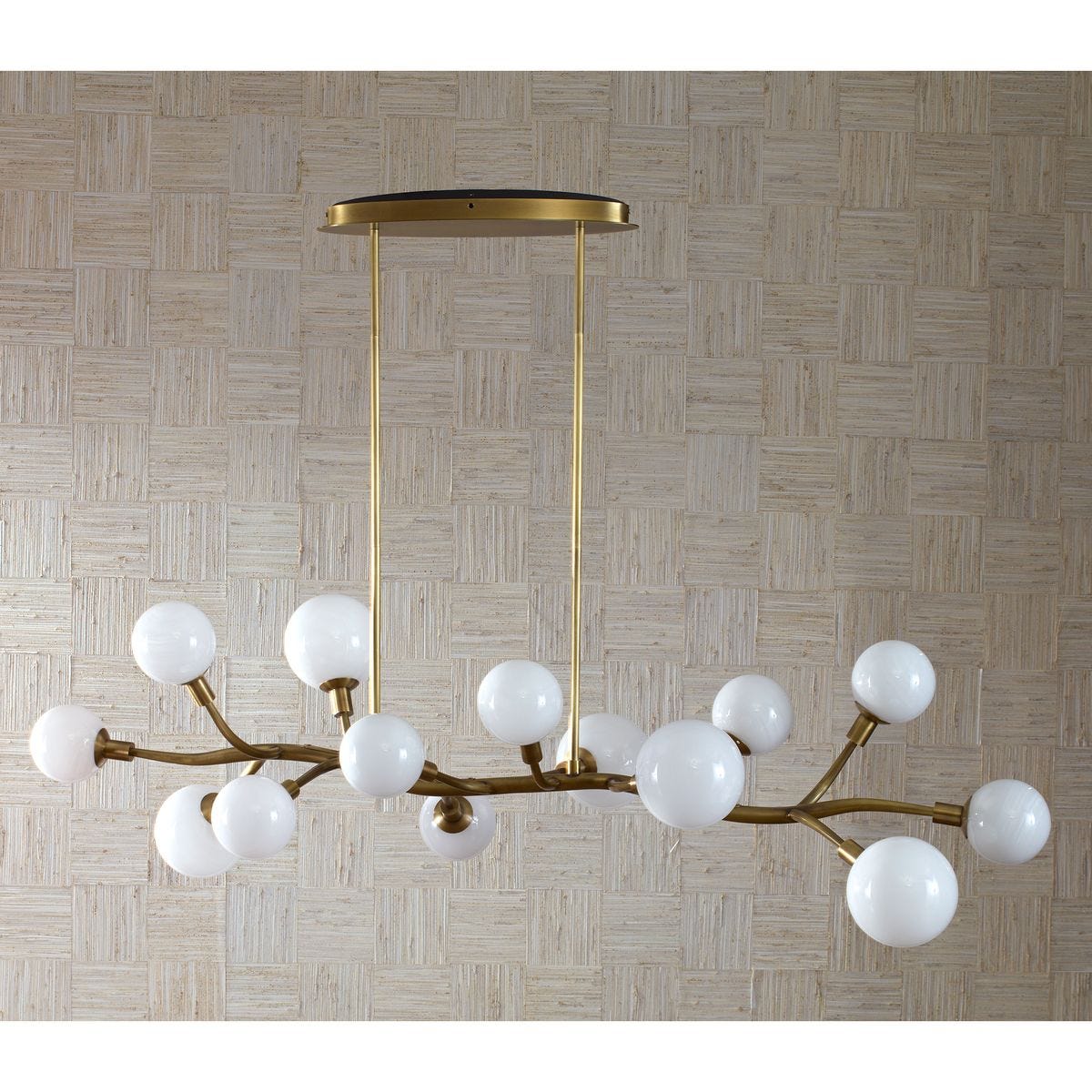 Meandering, 14 Lt Pendant - Brass