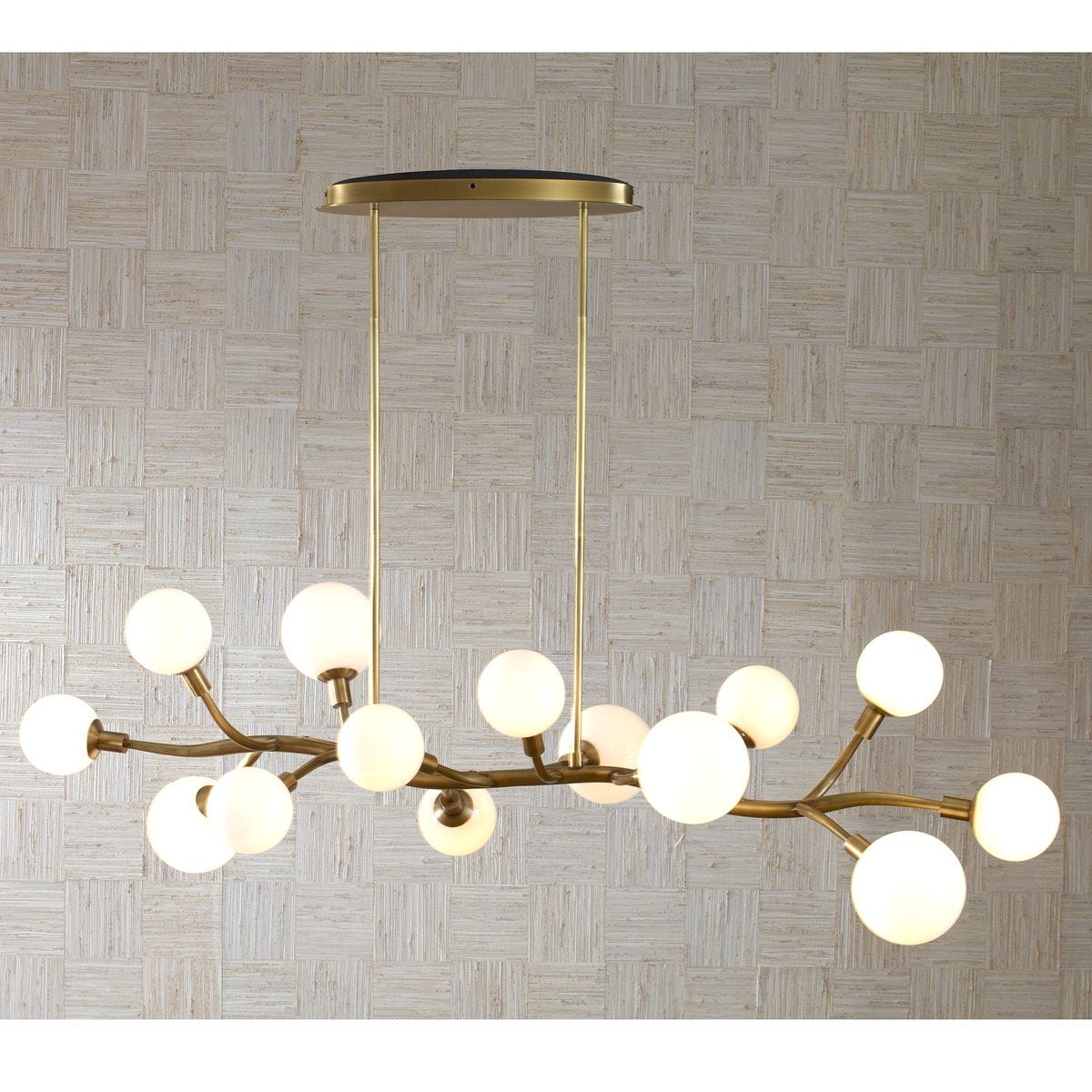 Meandering, 14 Lt Pendant - Brass