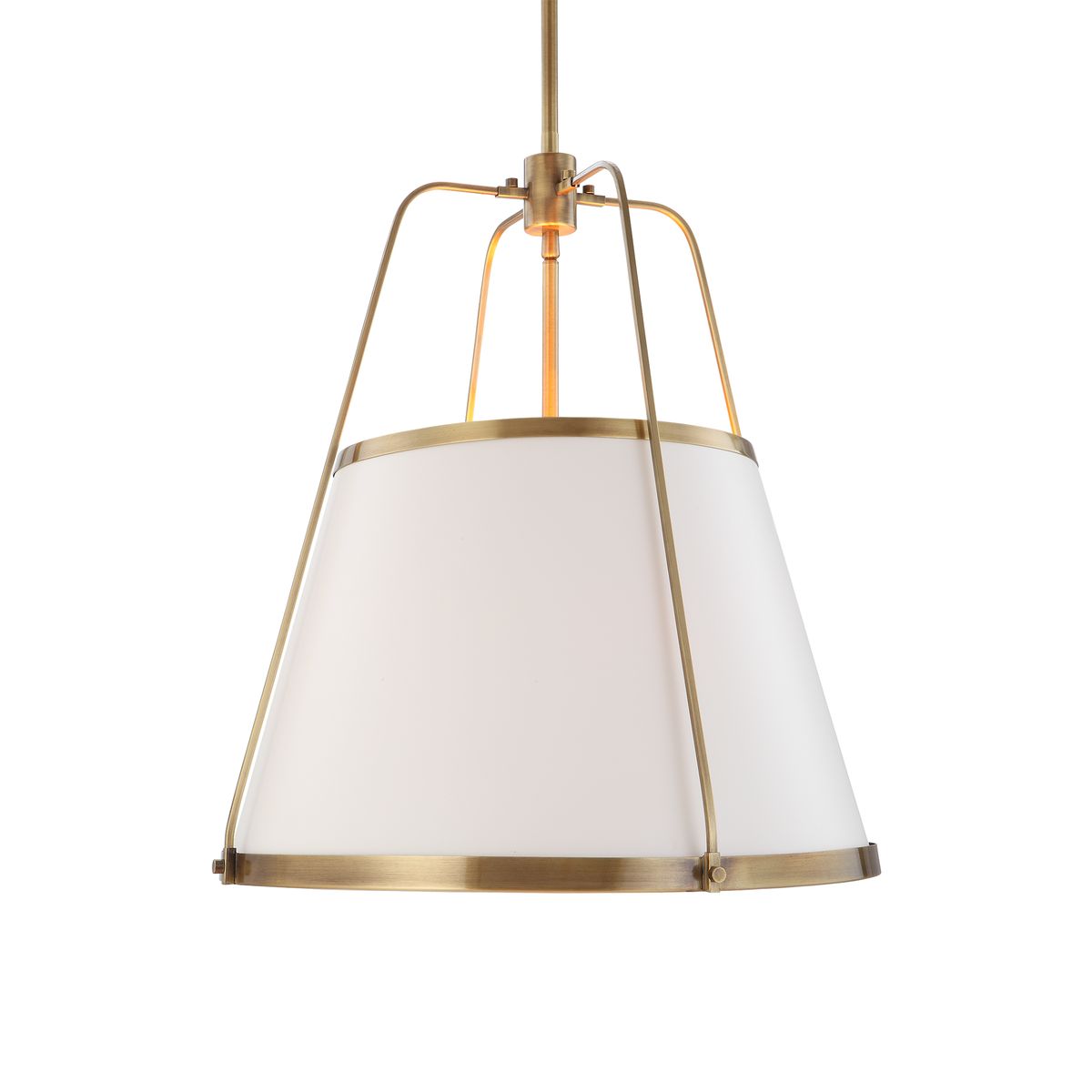 Leather Classic, 4 Lt Pendant - White