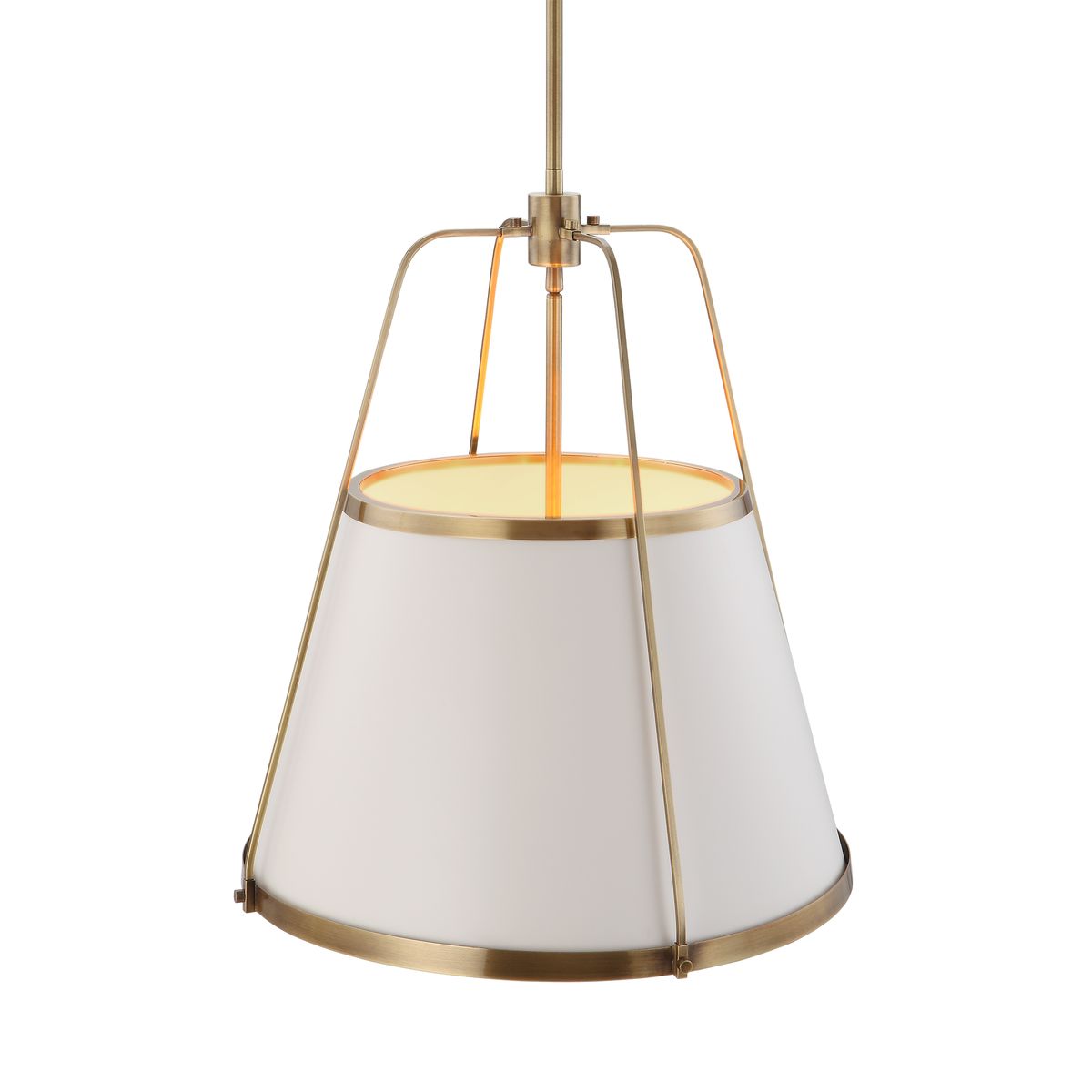 Leather Classic, 4 Lt Pendant - White
