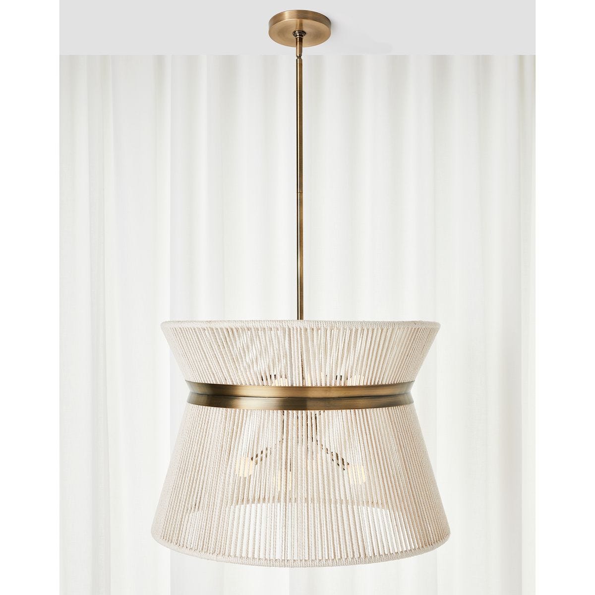 Highly Strung, 8 Lt Round Pendant - White