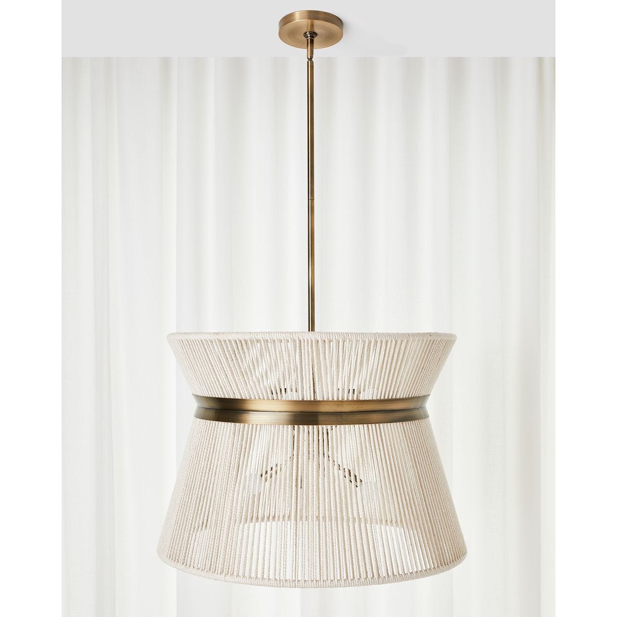 Highly Strung, 8 Lt Round Pendant - White