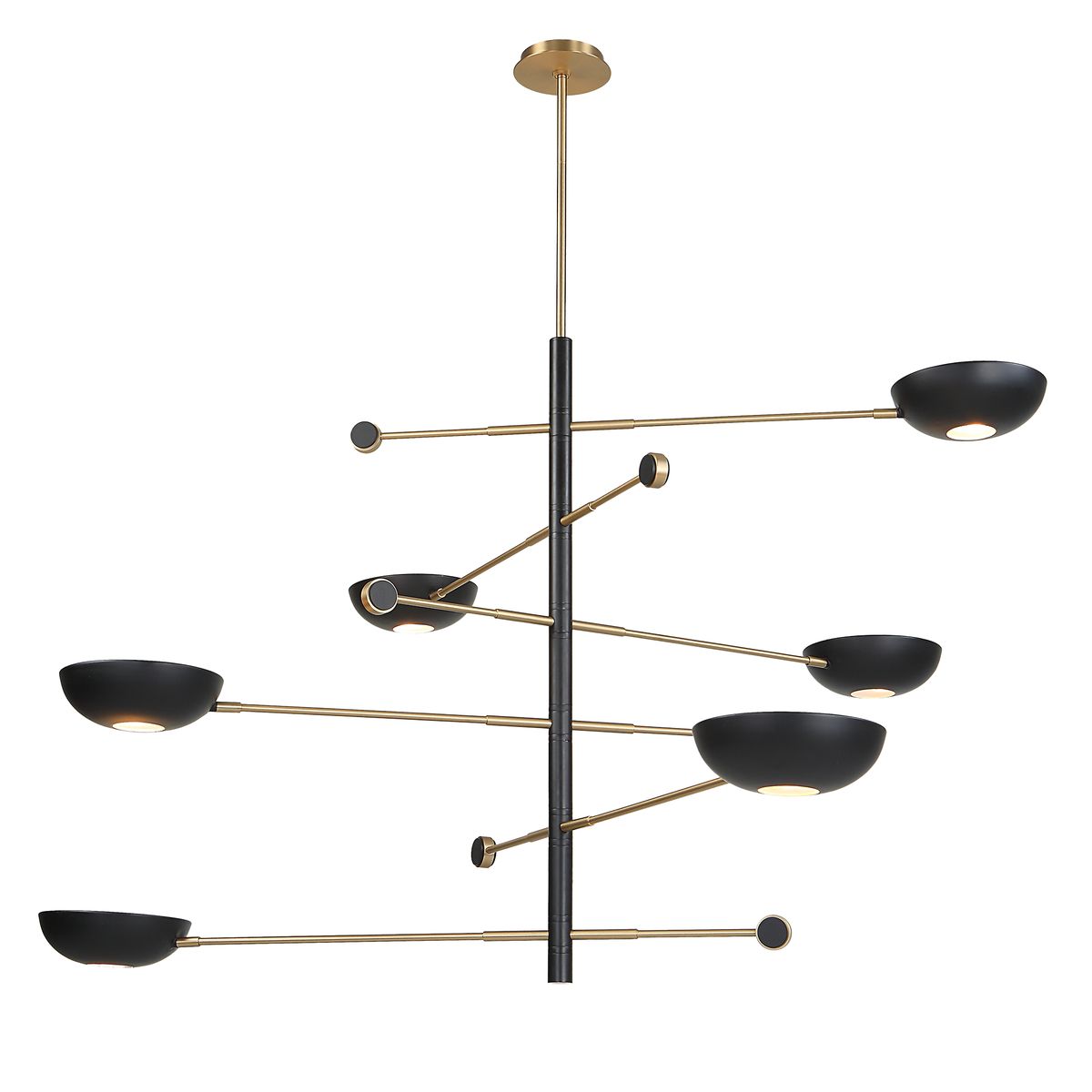 Swinger, 6 Lt Pendant - Black