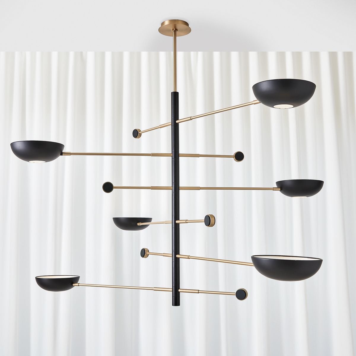 Swinger, 6 Lt Pendant - Black