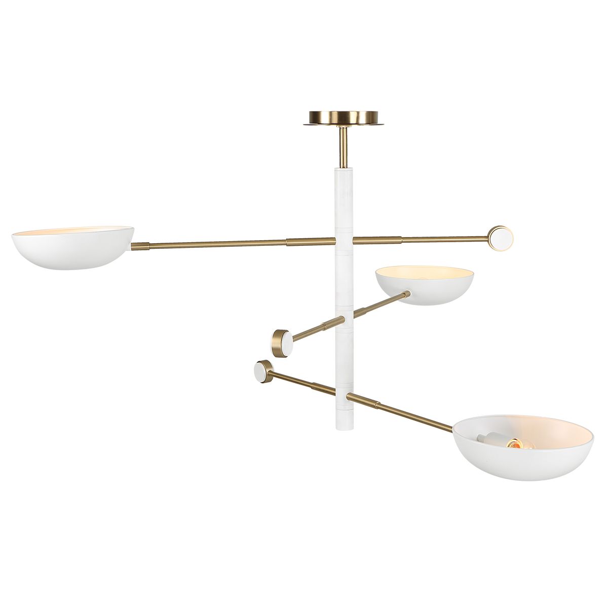 Swinger, 3 Lt Pendant - White