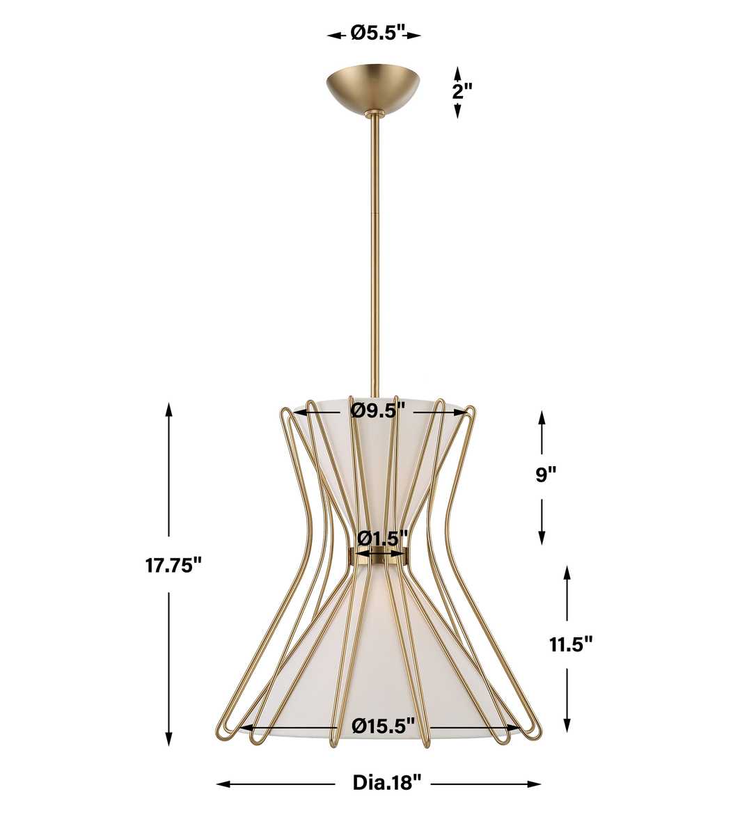 Boomerang, 2 Lt Pendant - Brass Small