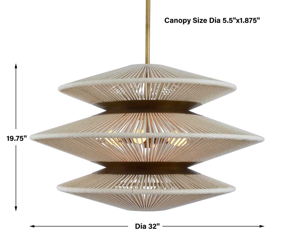 String Trio, 6 Lt Pendant