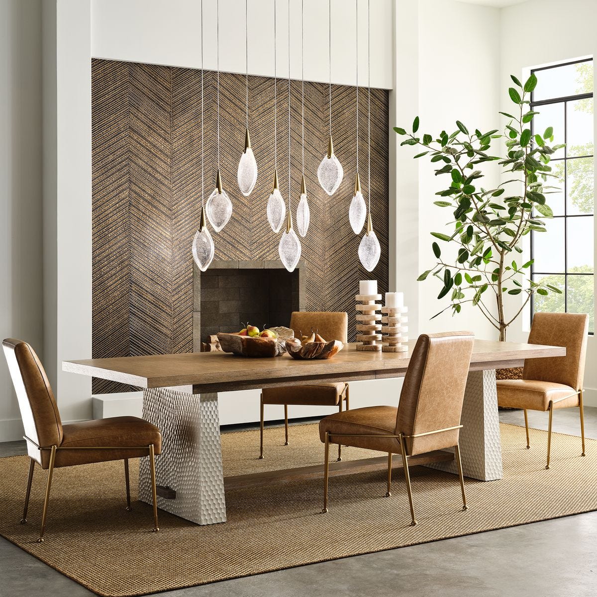Deluge, 9 Lt LED Linear Pendant