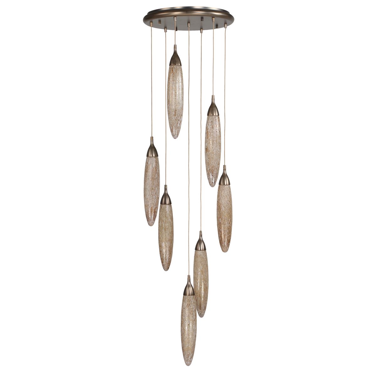 Lunar Drops, 7 Lt LED Pendant
