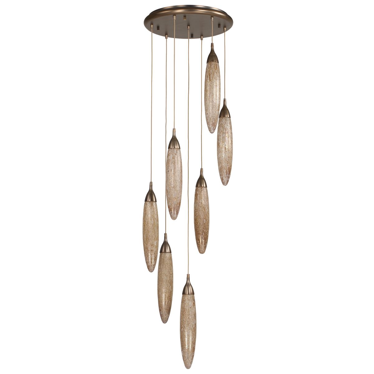 Lunar Drops, 7 Lt LED Pendant