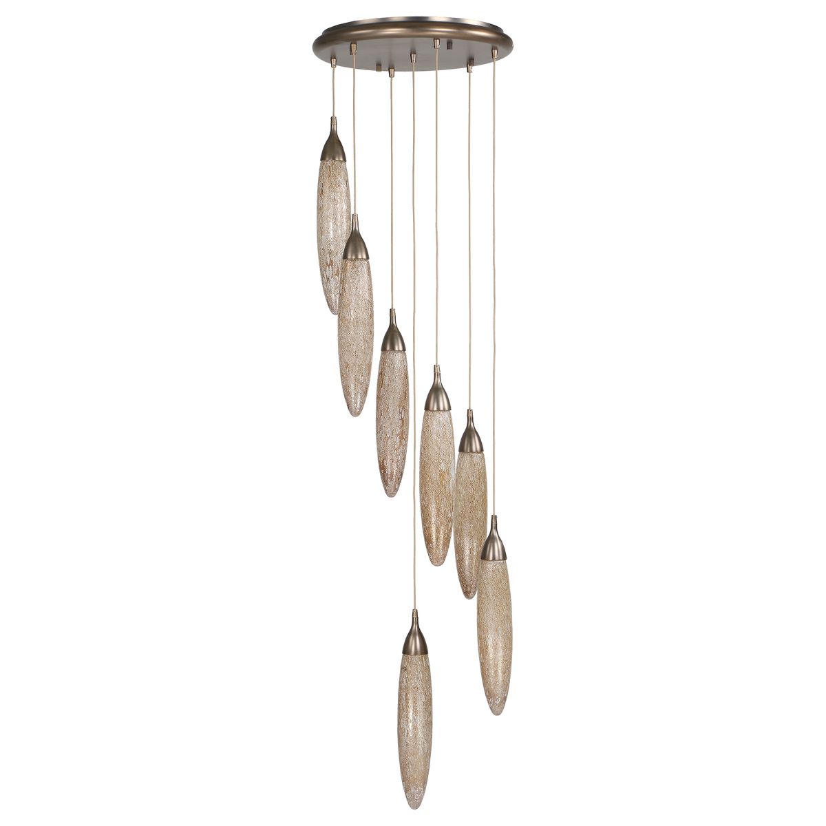 Lunar Drops, 7 Lt LED Pendant