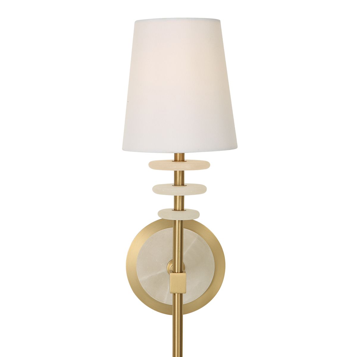 Alabaster Torch, 1 Lt Sconce