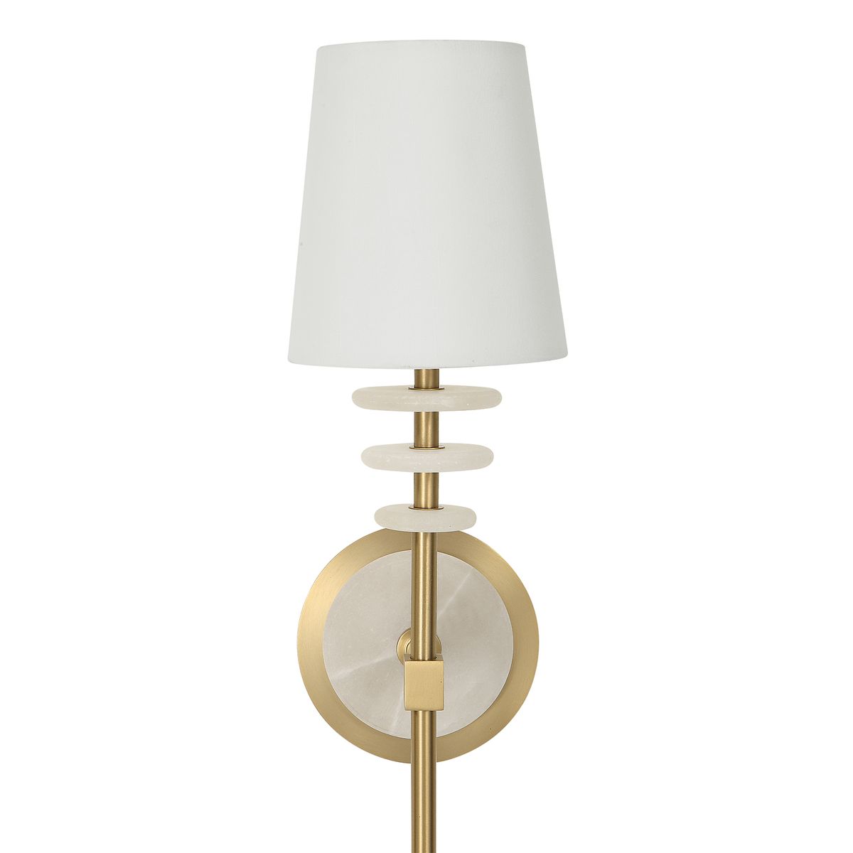 Alabaster Torch, 1 Lt Sconce