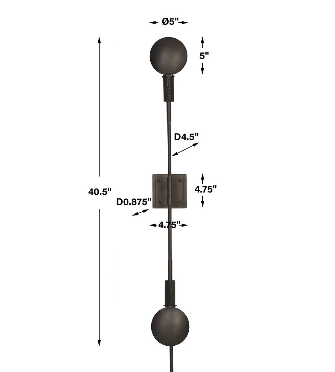Polar, 2 Lt Sconce - Bronze