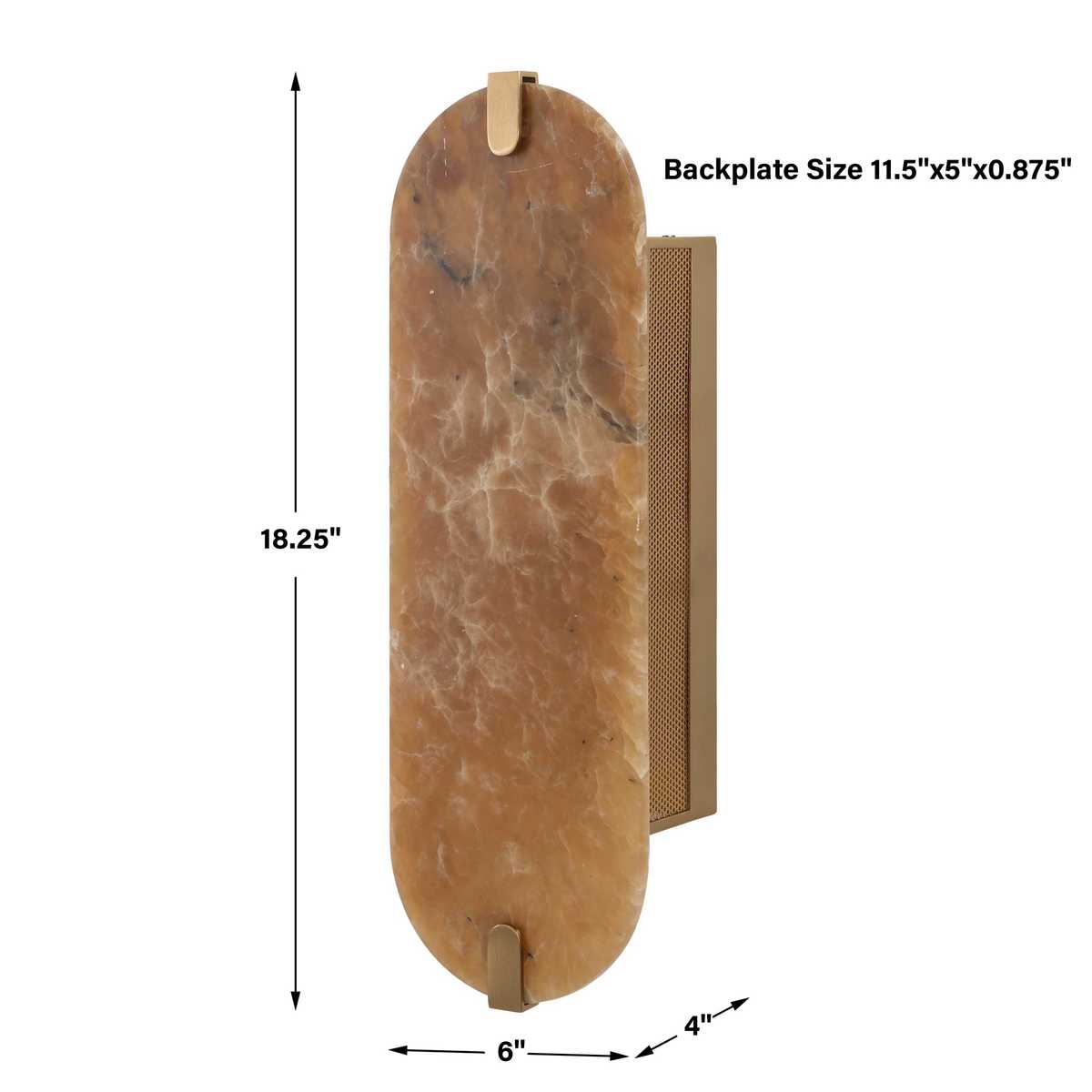 Lustrous, 2 Lt Sconce - Smoky Alabaster