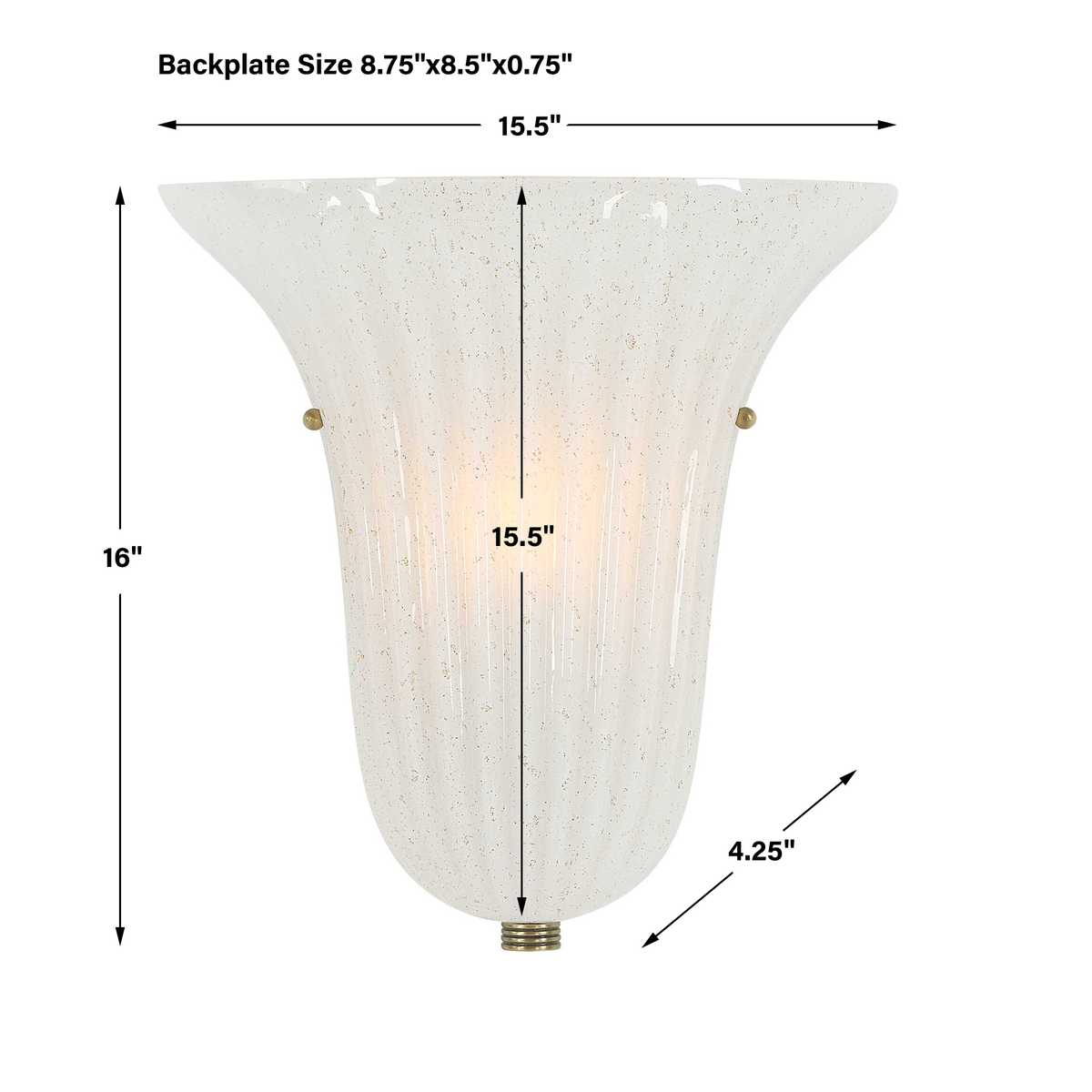 Fluted Tulip, 1 Lt Sconce