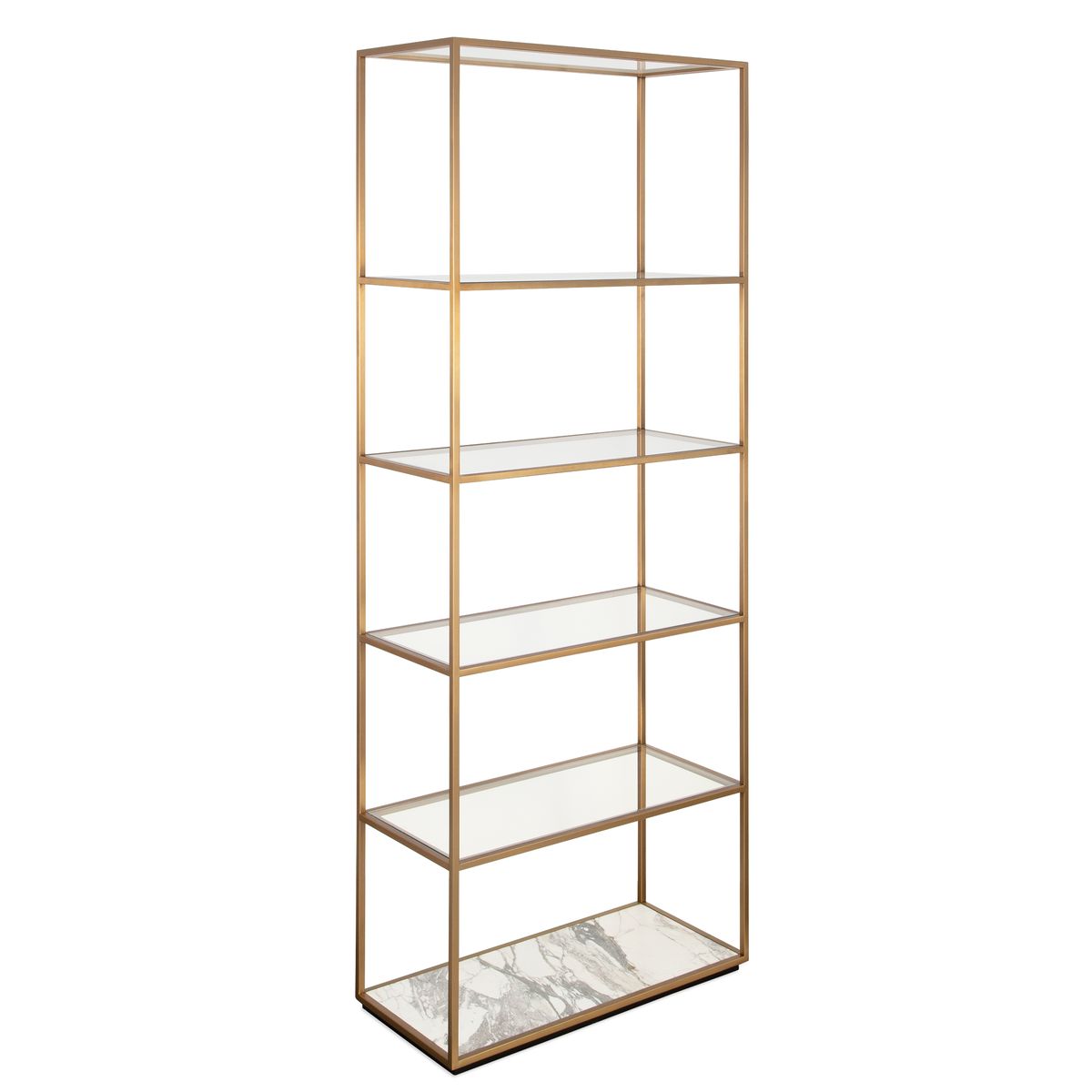 Floating Plane Etagere - Marble/Brass