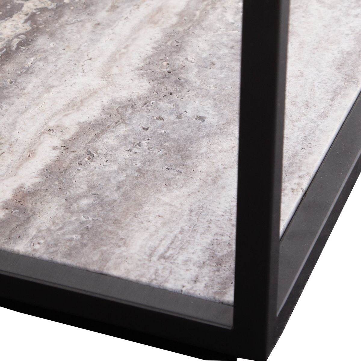 Floating Plane Etagere - Travertine/Bronze