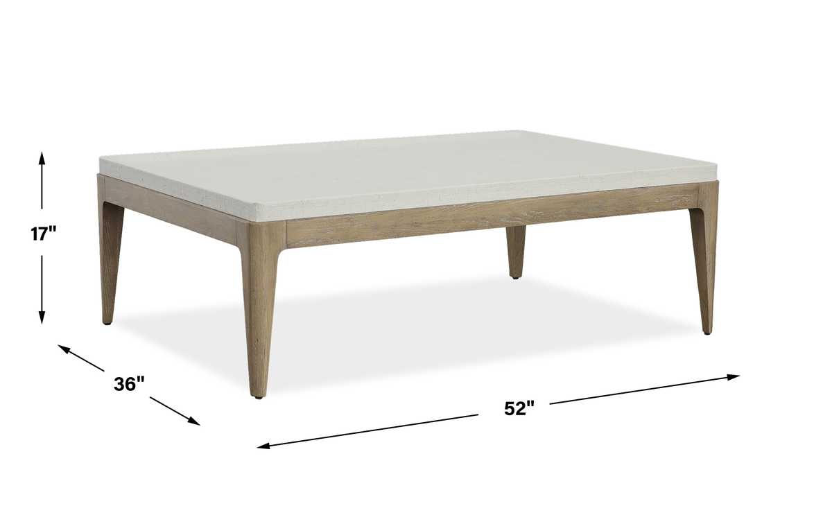 White Linen Coffee Table