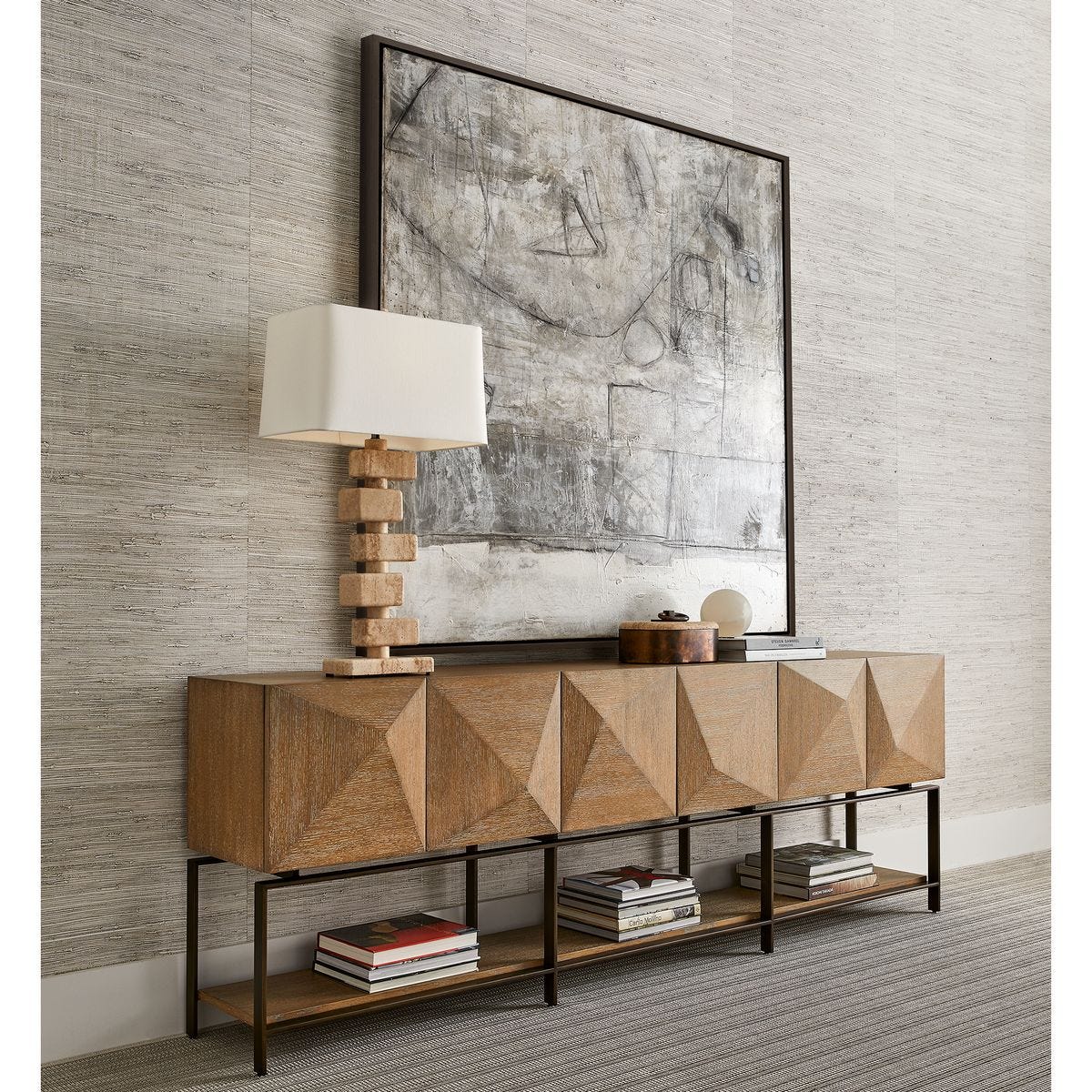 Trapezoid 6 Door Cabinet