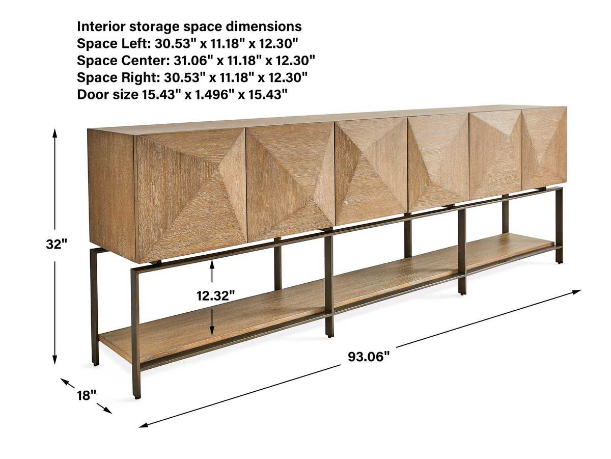 Trapezoid 6 Door Cabinet