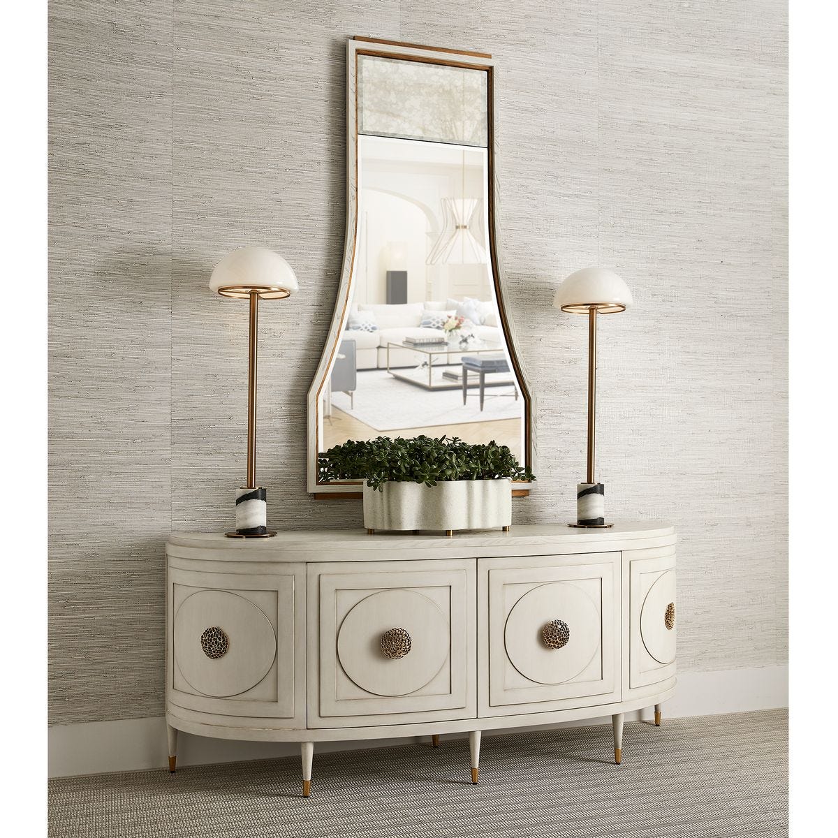 Paris 77 Inch Console Cabinet - White