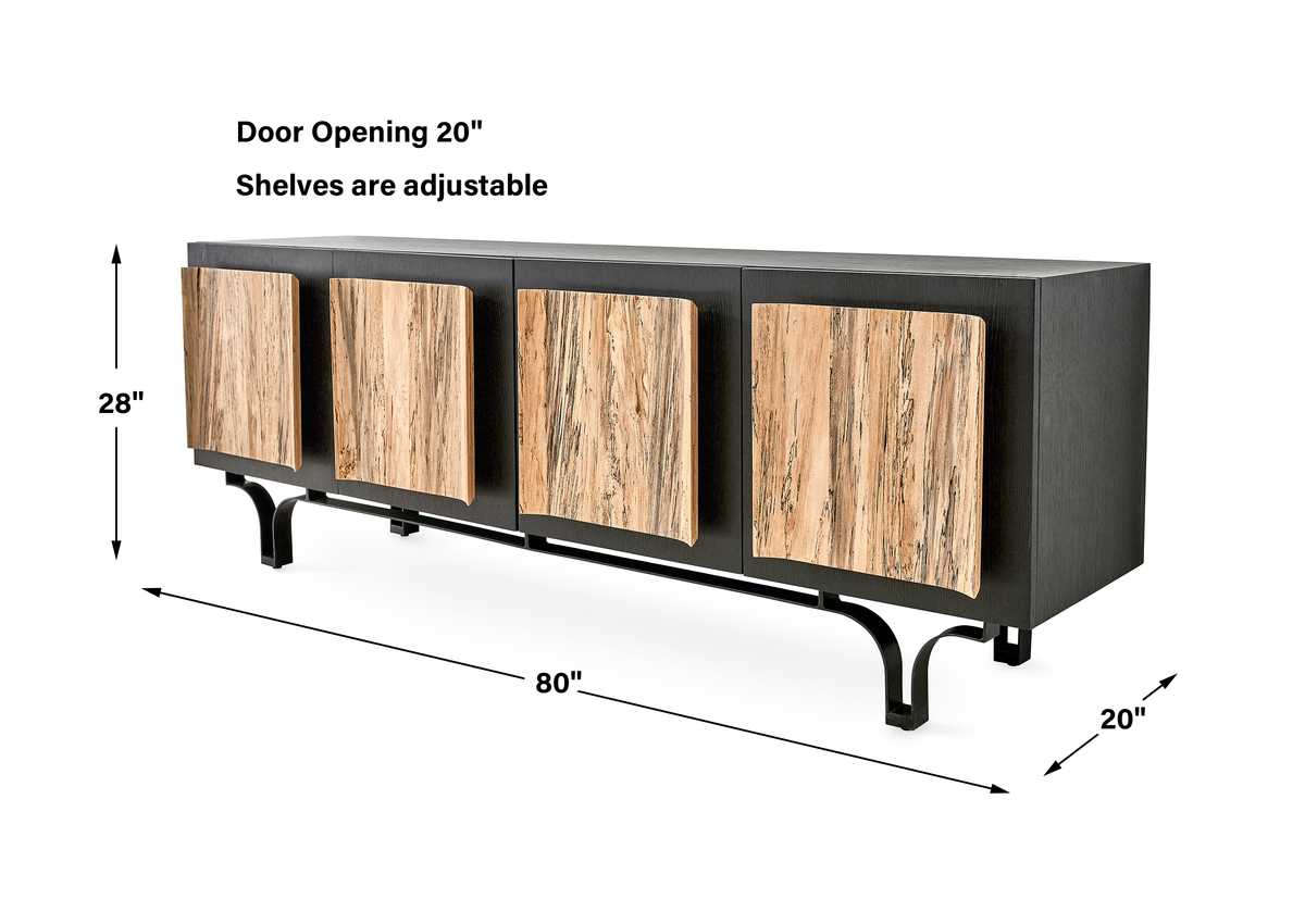Curves Ahead 4 Door Cabinet
