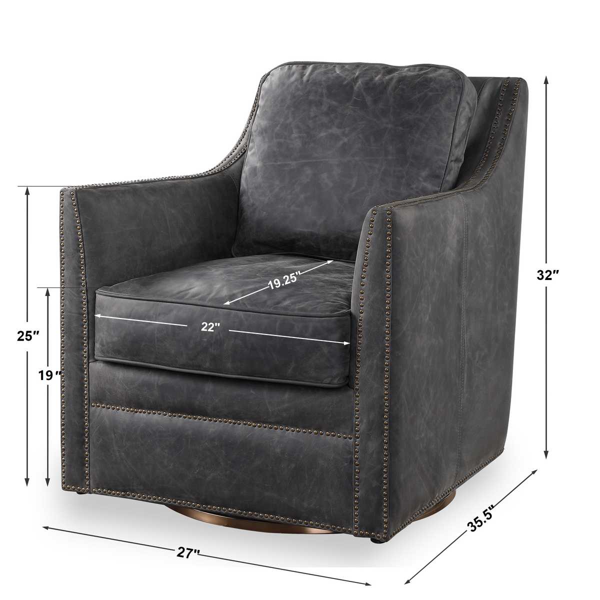 Inclination Swivel/Glider - Charcoal Gray