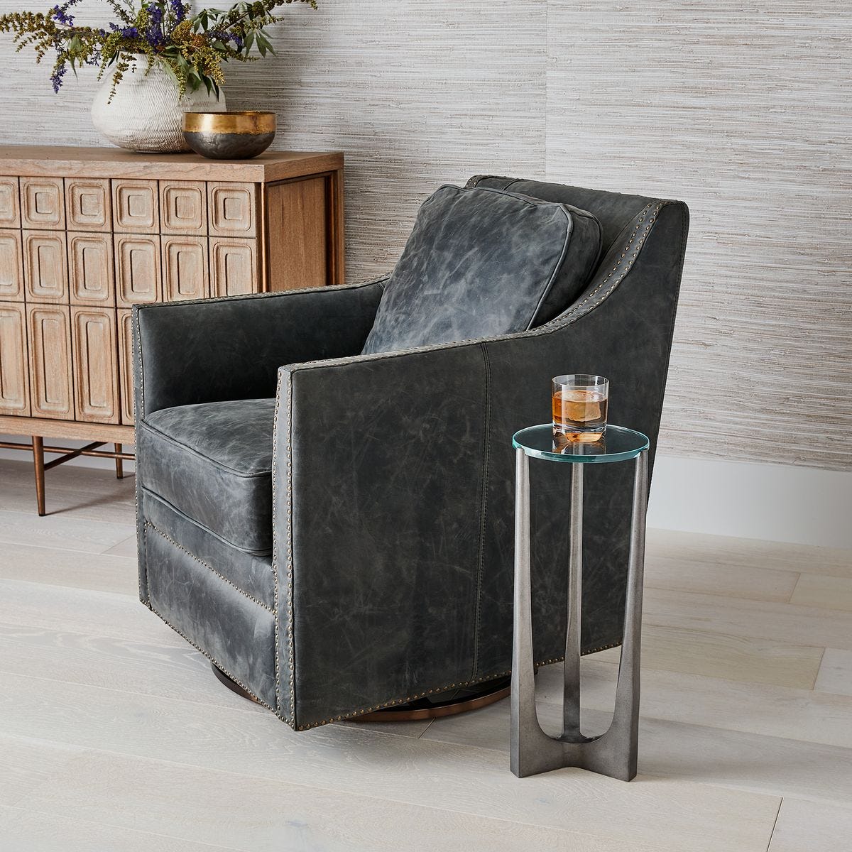 Inclination Swivel/Glider - Charcoal Gray