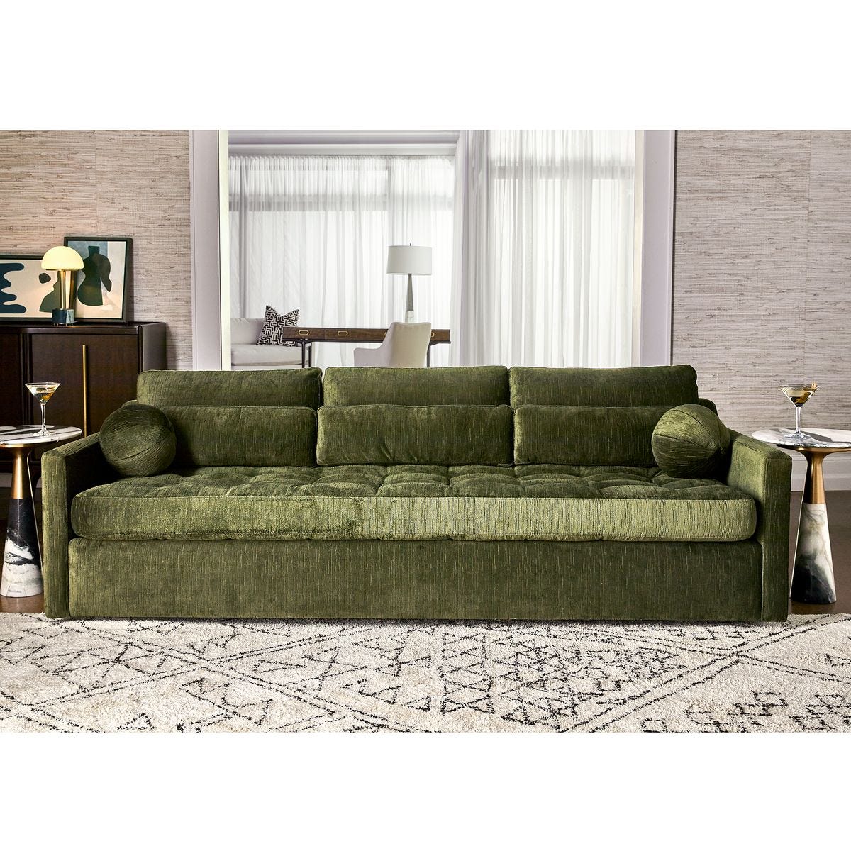 Slope 90 inch Sofa - Antique Loden