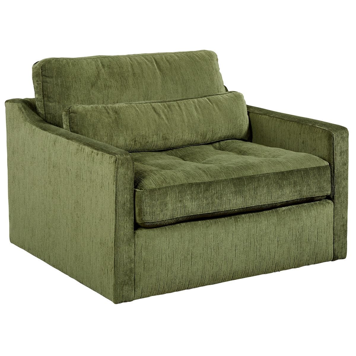 Slope Tufted Swivel Chair-and-a-Half - Antique Loden