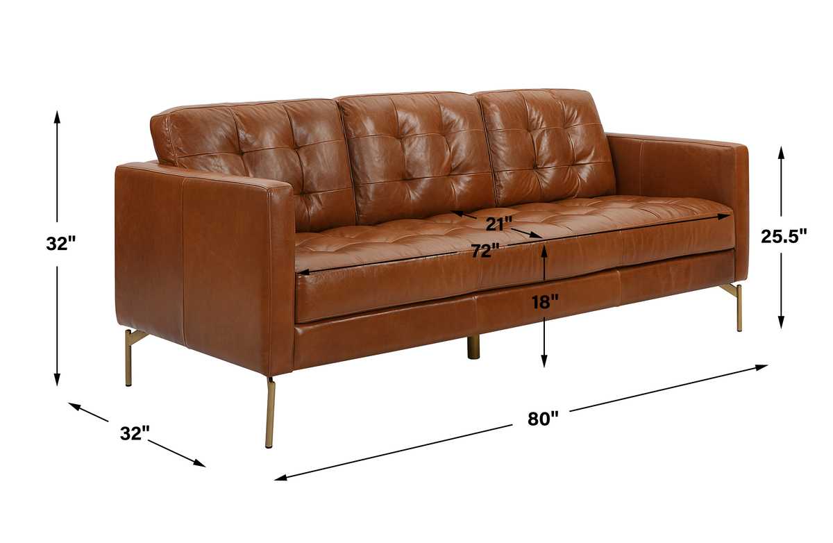 Ventura Sofa - Caramel Leather
