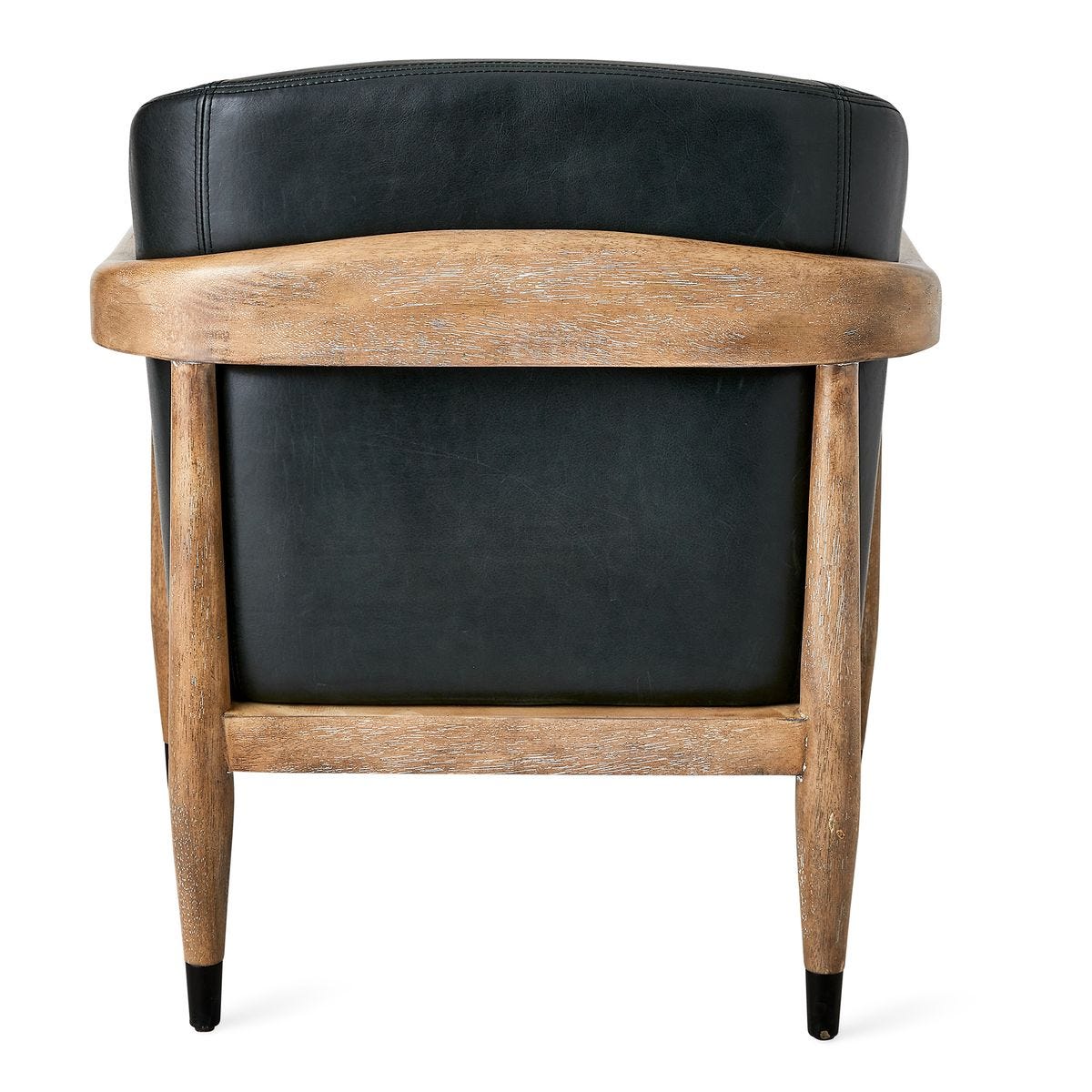 June Accent Chair - Black Leather