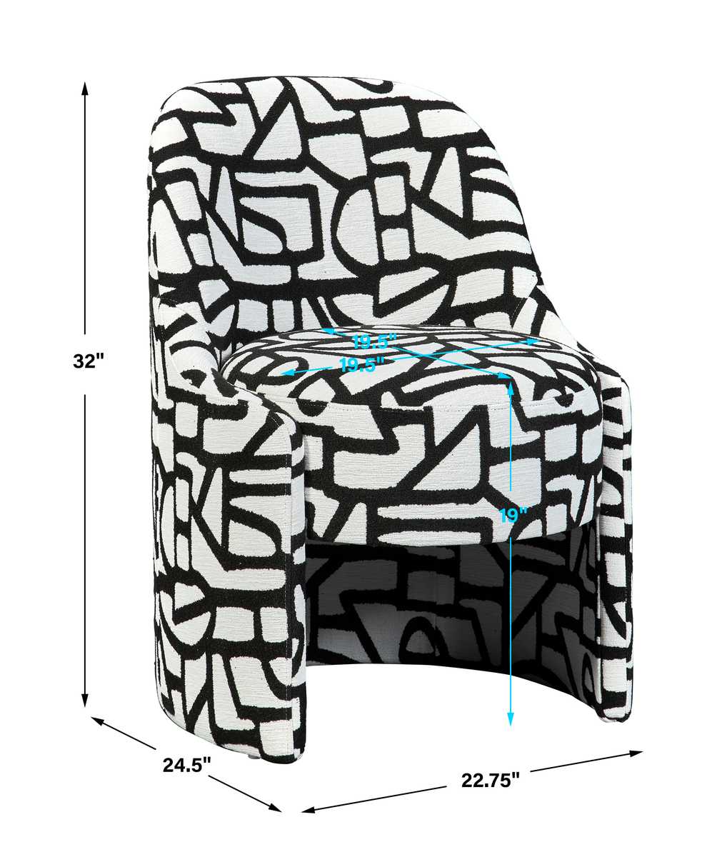 Cozy Capsule Dining Chair - Squiggle