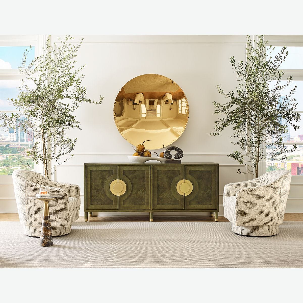 Coupe Swivel Chair - Dashing Olive
