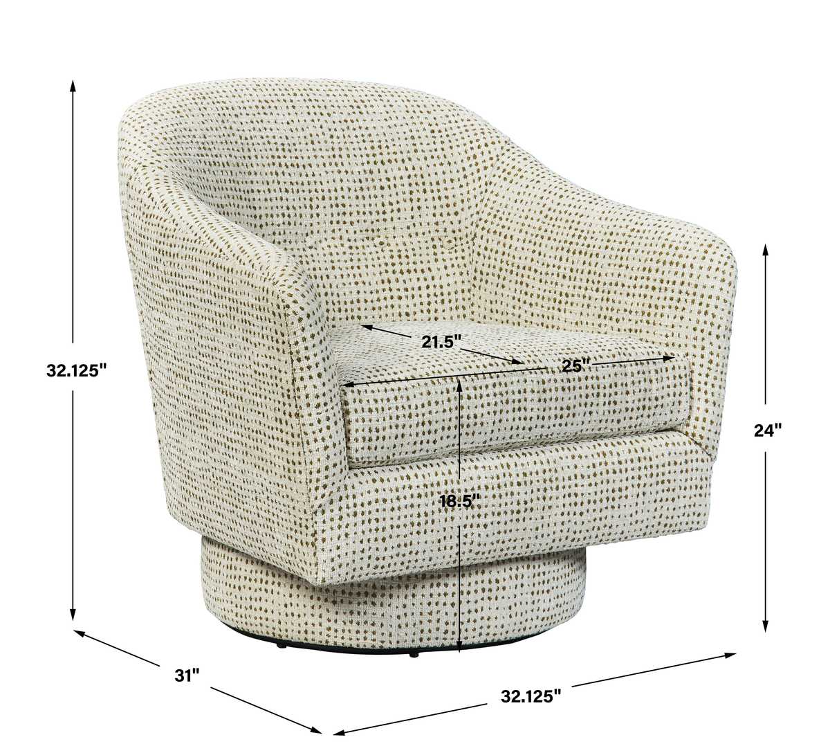 Coupe Swivel Chair - Dashing Olive