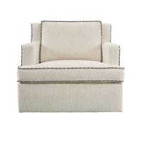 Unwind Swivel Chair - Cuddly Cream/Lala Blue