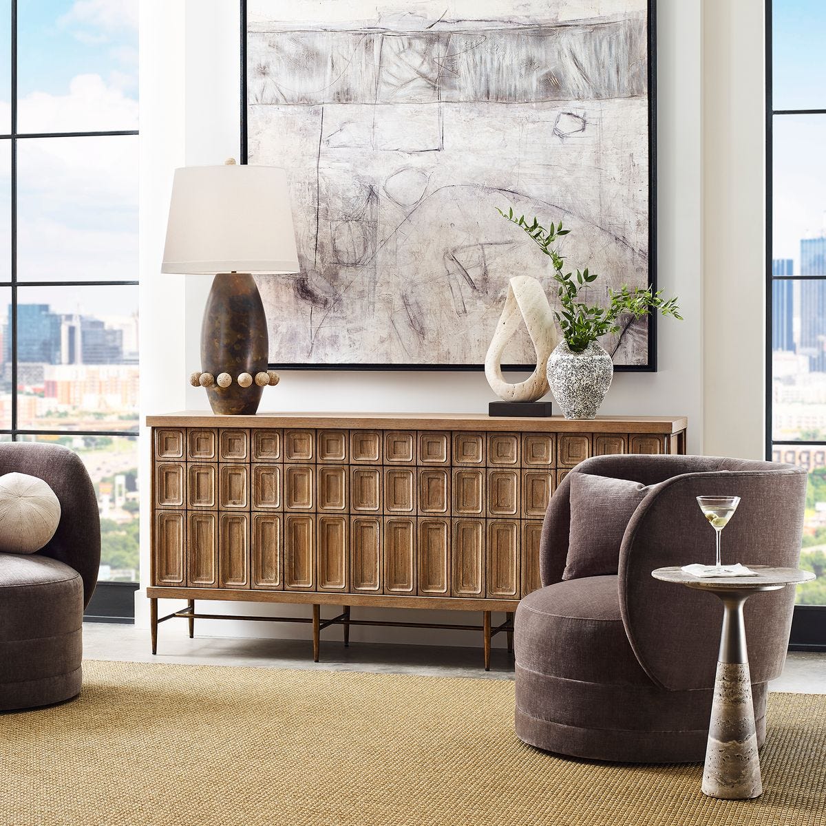 Sanctuary Swivel Chair - Lux Graphite