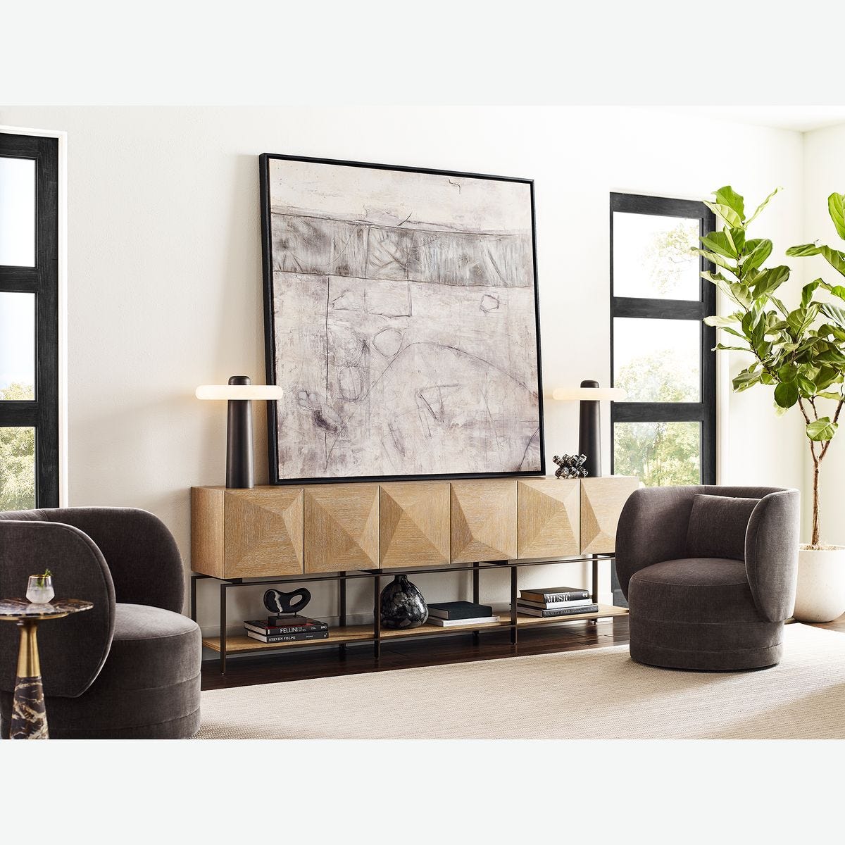 Sanctuary Swivel Chair - Lux Graphite