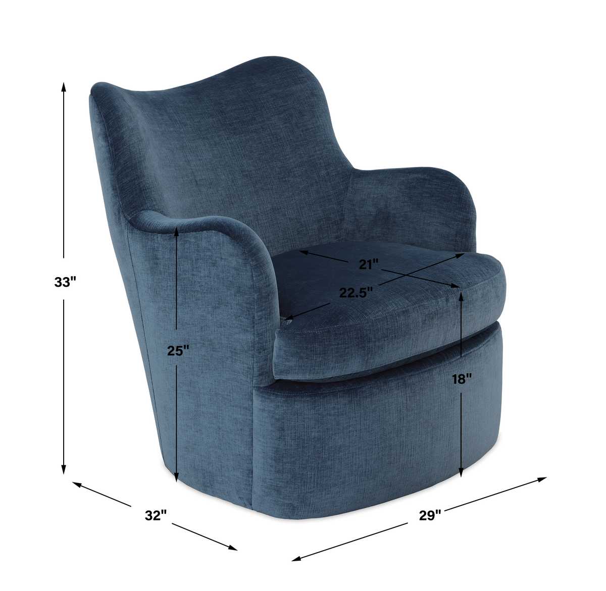 Chit Chat Swivel Chair - Lux Peacock