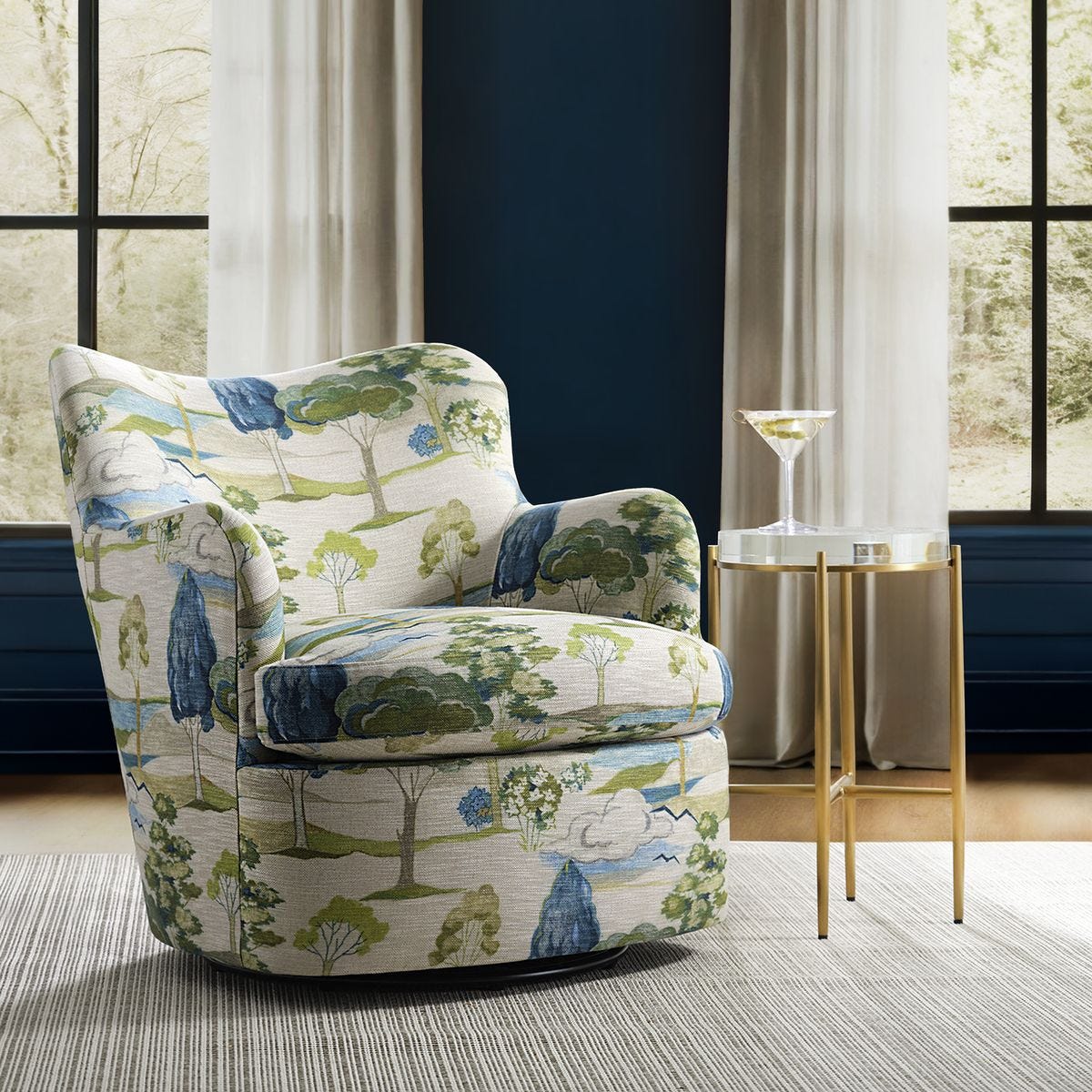 Chit Chat Swivel Chair - Enchanted Meadow