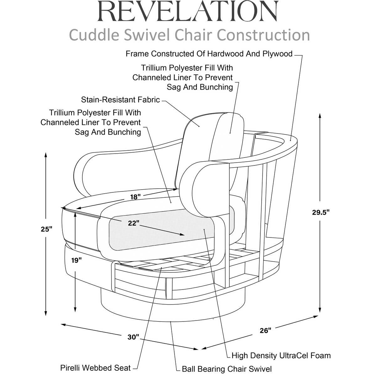 Cuddle Swivel Chair - Maze Oyster