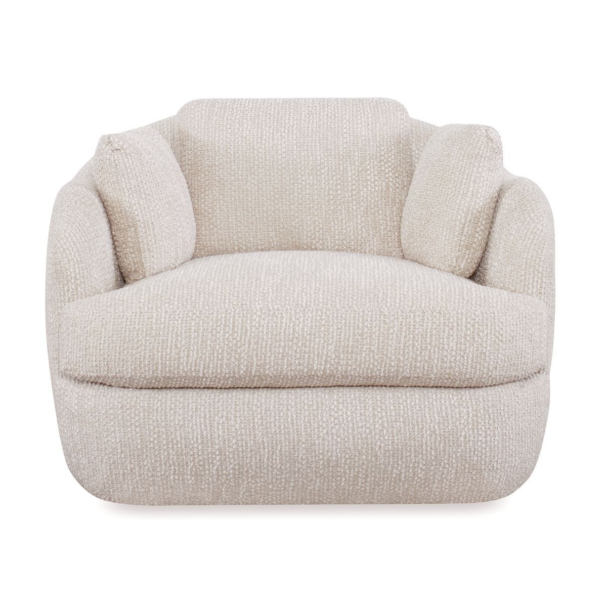Scoop and a Half Swivel Chair - Cozy Linen