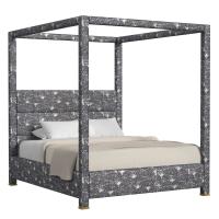 Hibernate Canopy Bed, King - Baltic Forest Blue, 3 Cartons
