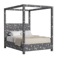 Hibernate Canopy Bed, Queen- Baltic Forest Blue, 3 Cartons