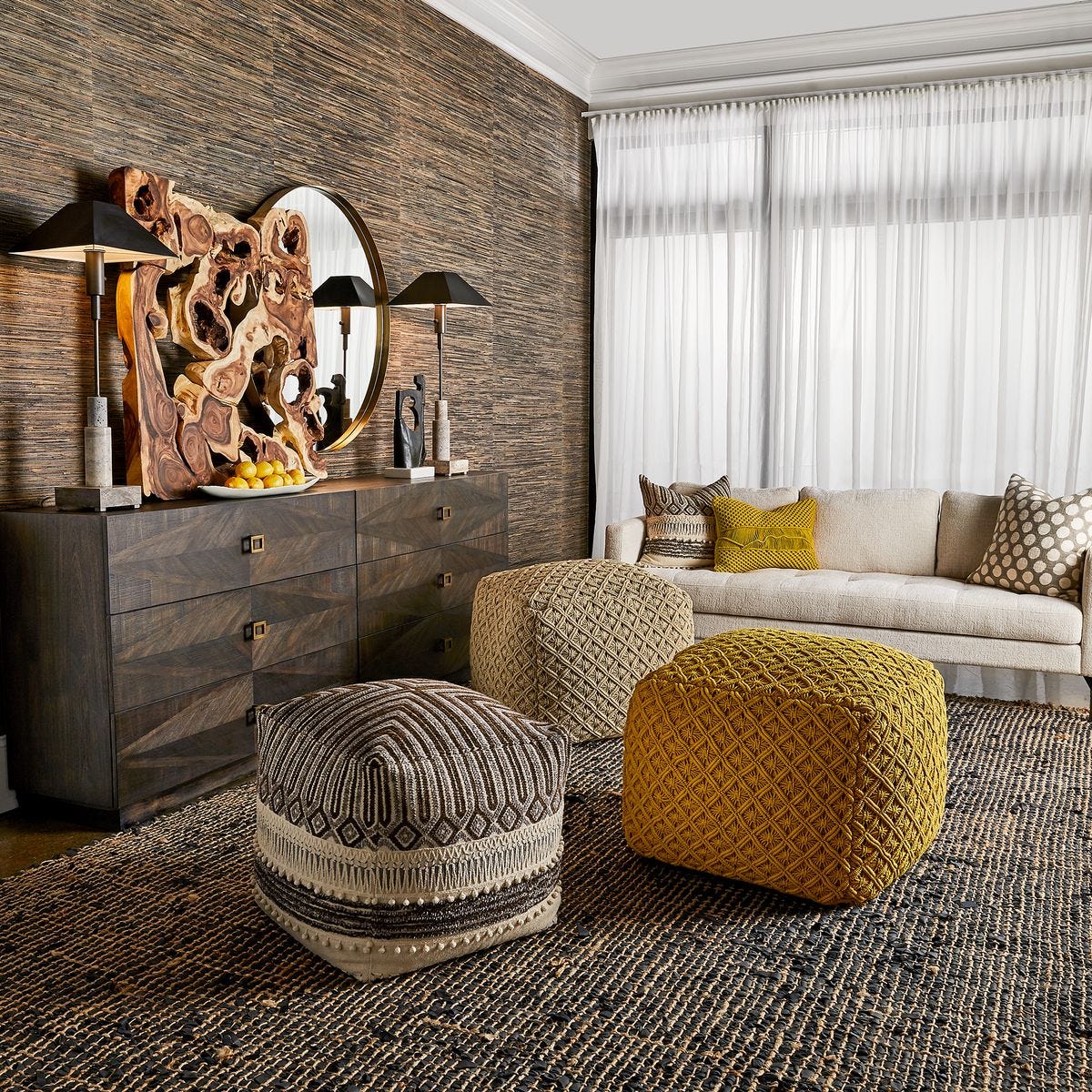 Feeling Knotty Pouf - Dandelion