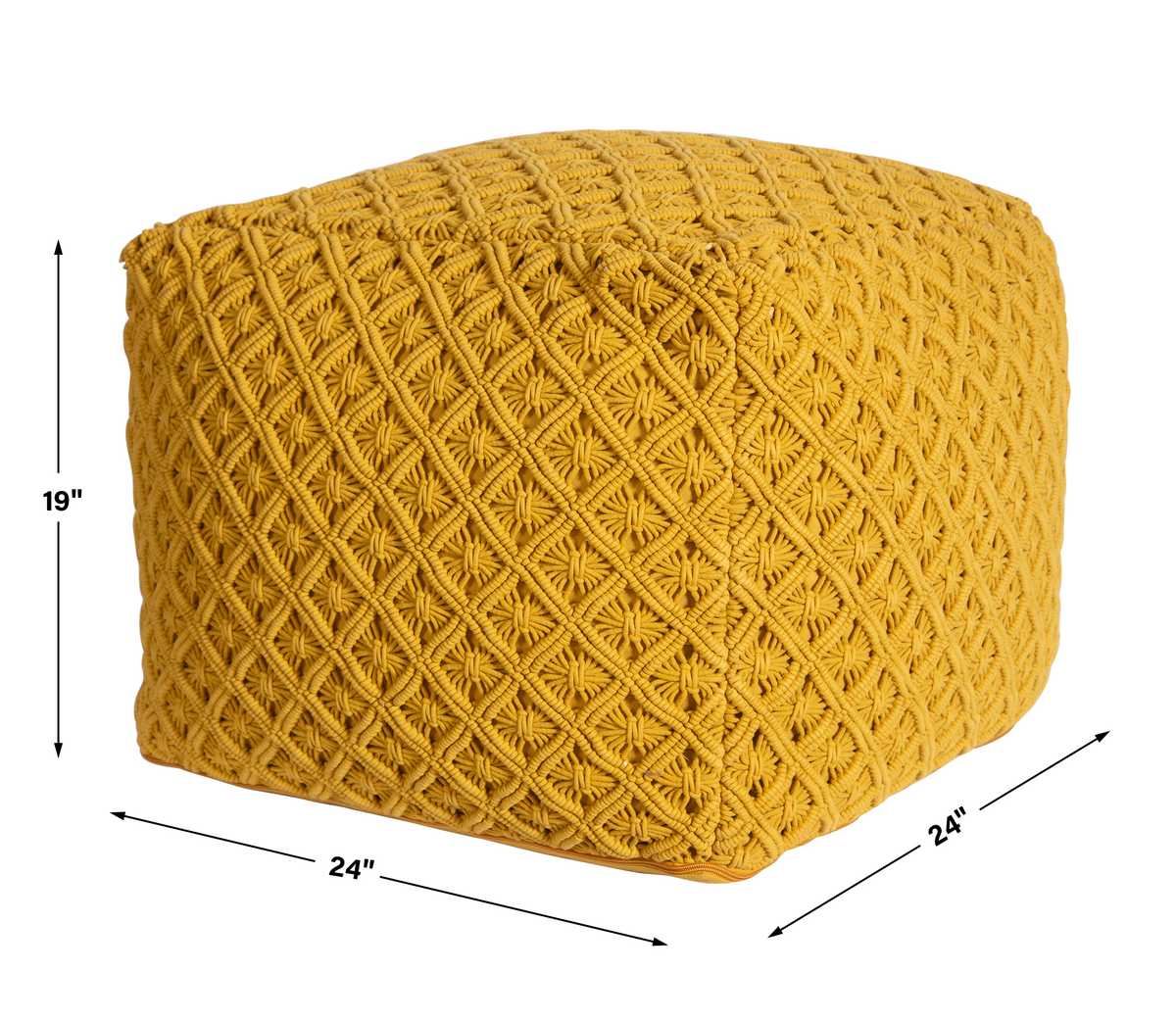 Feeling Knotty Pouf - Dandelion