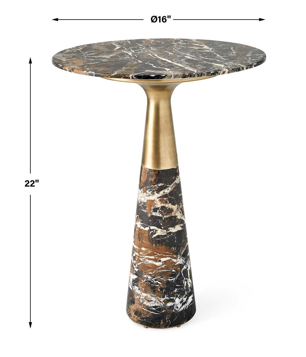 Pier Accent Table - Michelangelo Marble