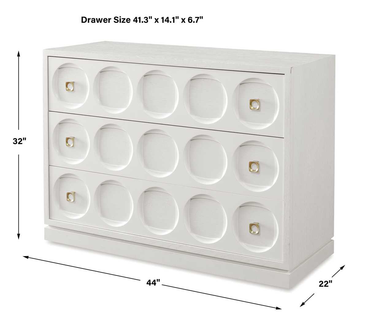 Roundabout 3 Drawer Chest - White