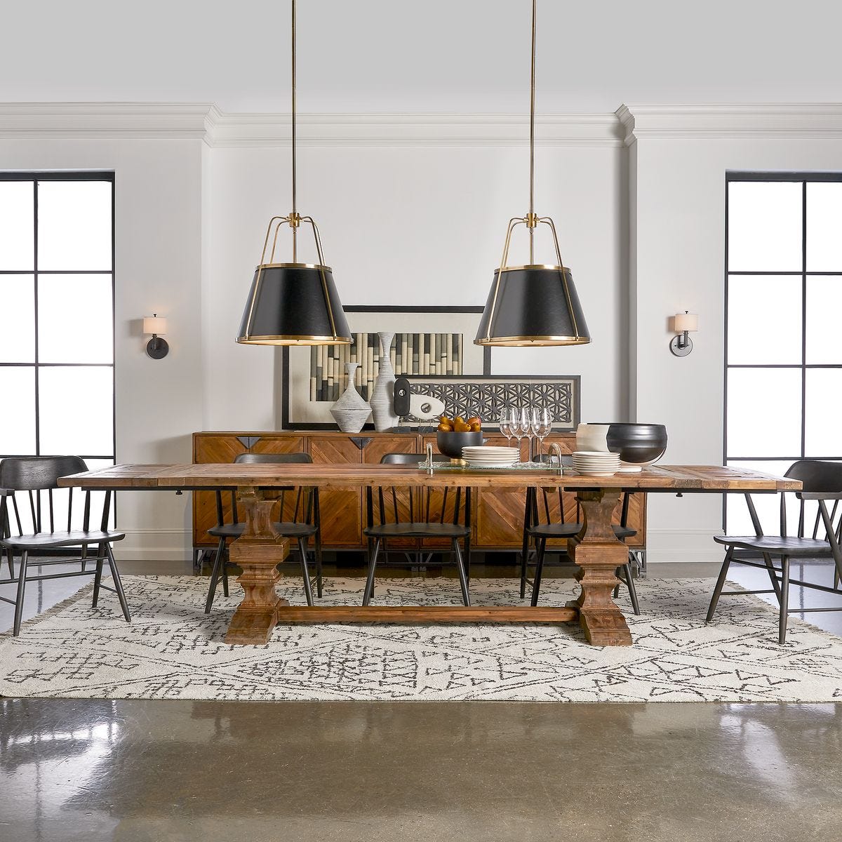 Baldrick Extension Dining Table - Warm Honey